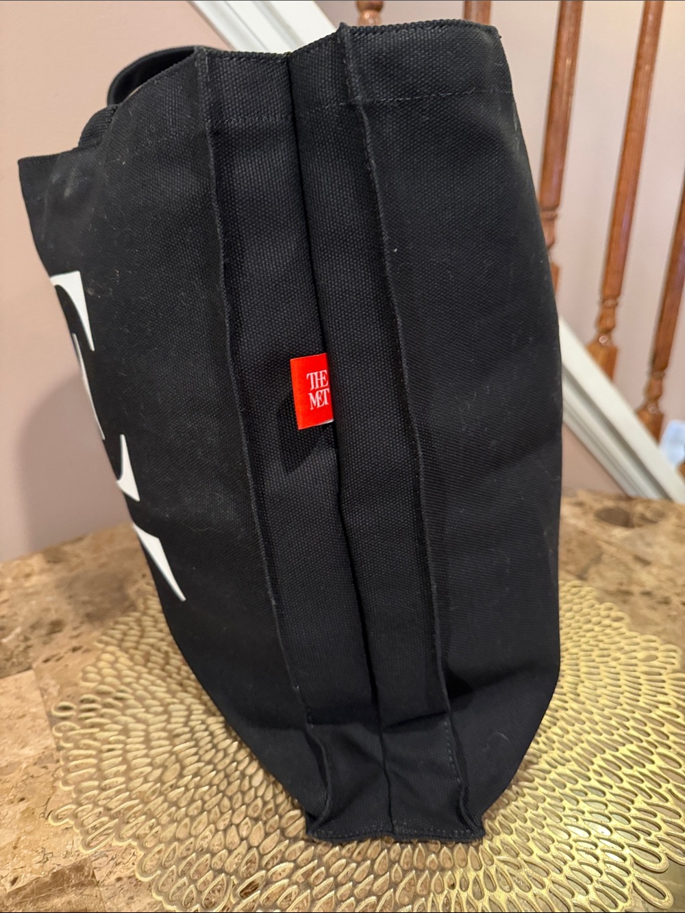 “THE MET” Black Canvas Tote Bag - The Metropolitan Museum of Art New York - Picture 3 of 6